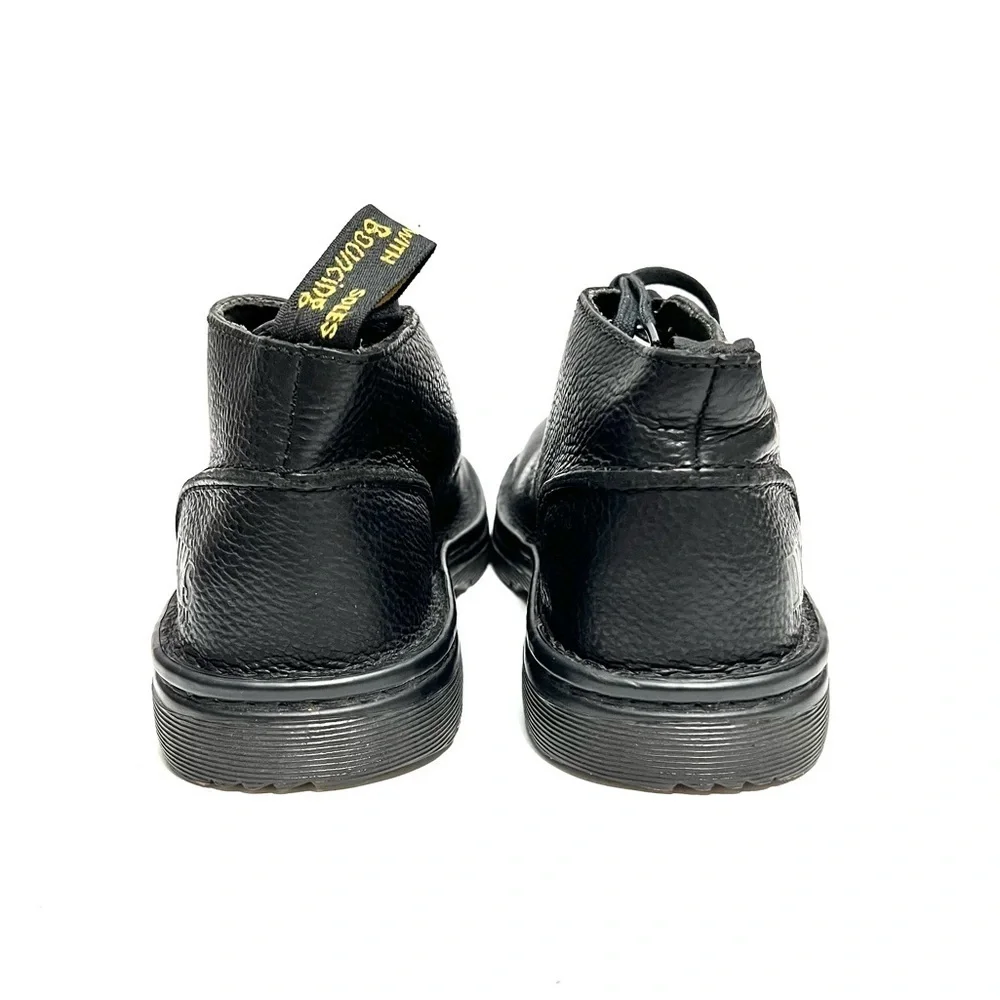 DR. MARTENS | Vintage Y2K black pebble leather 3-eye lace up chukka work boots